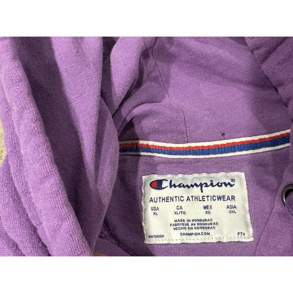 Champion Powerblend Hoodie Script - Purple/Orange Logo - Women's XL - Picture 7 of 7